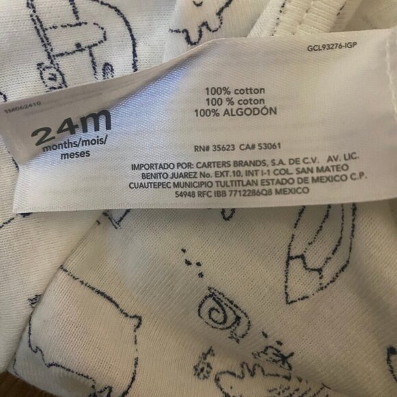 Carter’s Baby Bodysuit 24M – Neutral Animal Print One-Piece | Unisex Cotton - Picture 7 of 7